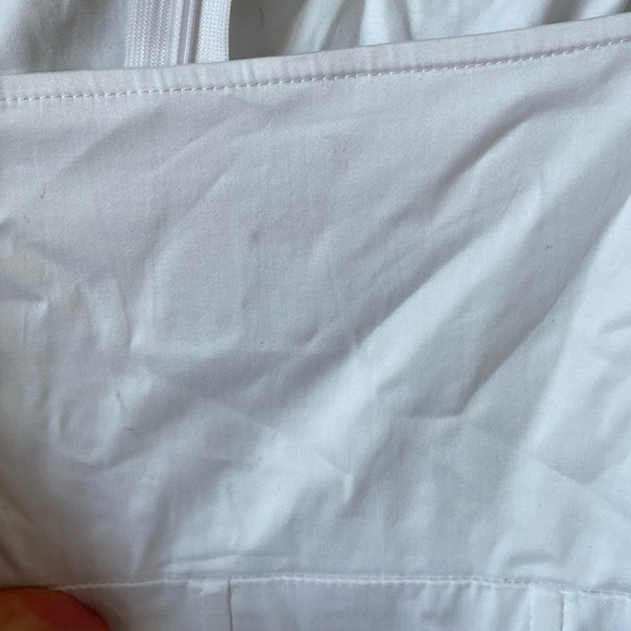 Danielle Bernstein puff sleeve white mini dress with corset style bodice, sz 2 - Picture 6 of 6